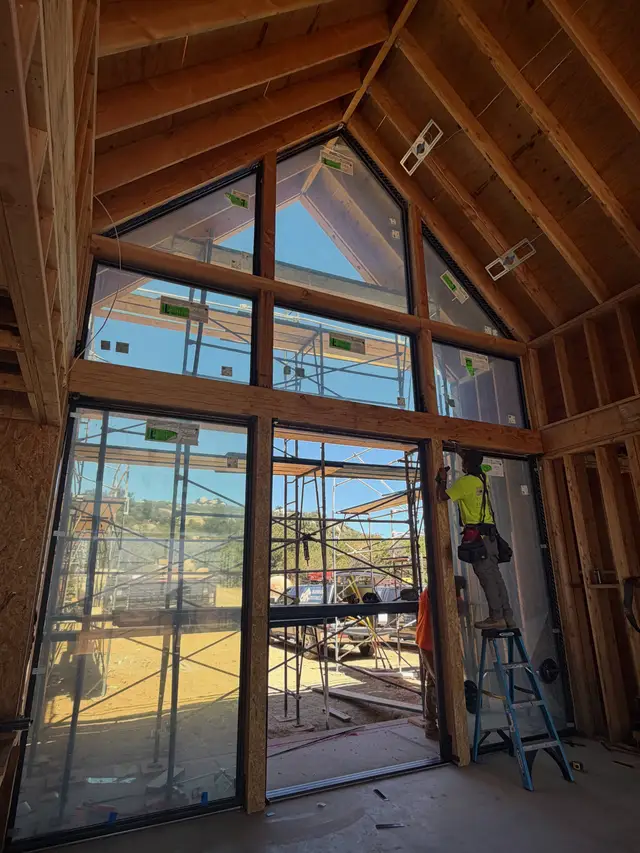 Angled windows during framing