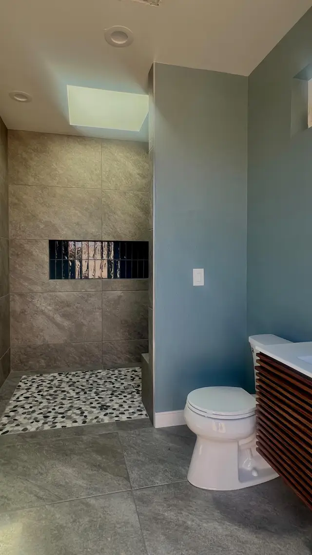 Outdoor bathroom built in phase two